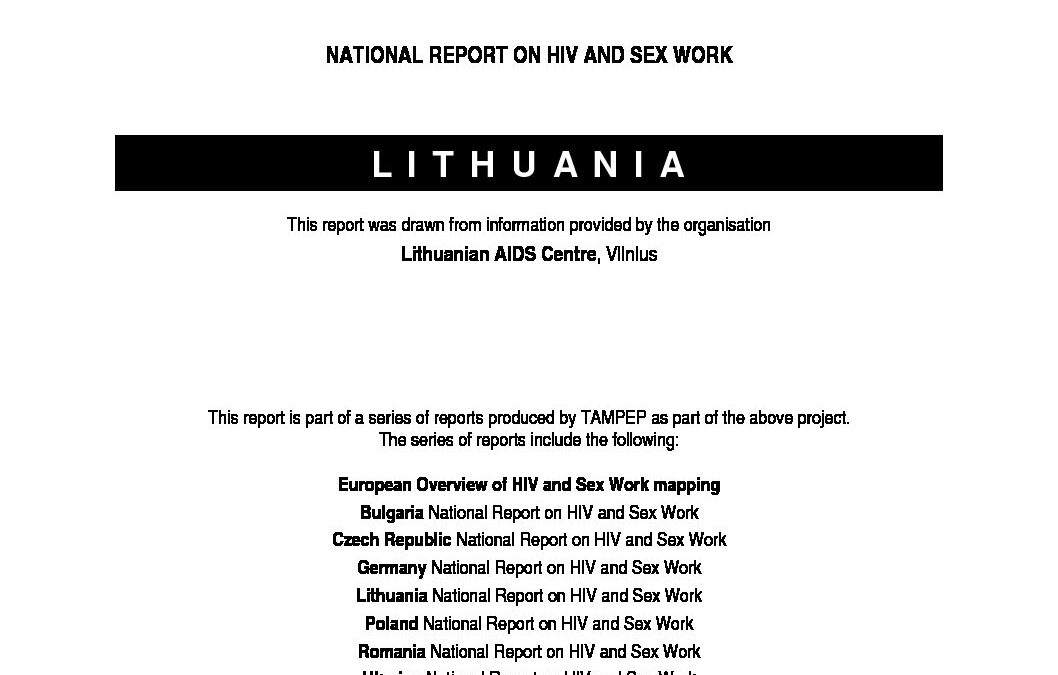 2007: Lithuania National Report on HIV and Sex Work