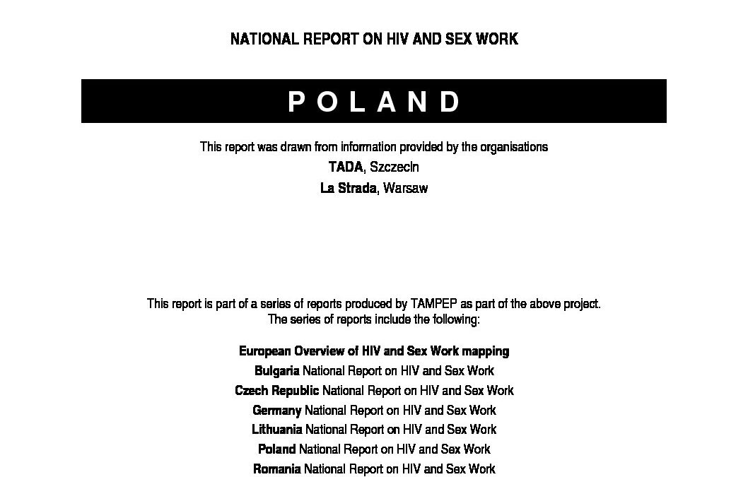 2007: Poland National Report on HIV and Sex Work