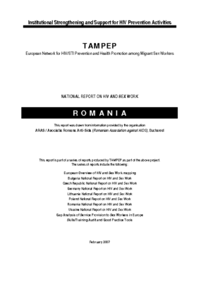 2007: Romania National Report on HIV and Sex Work