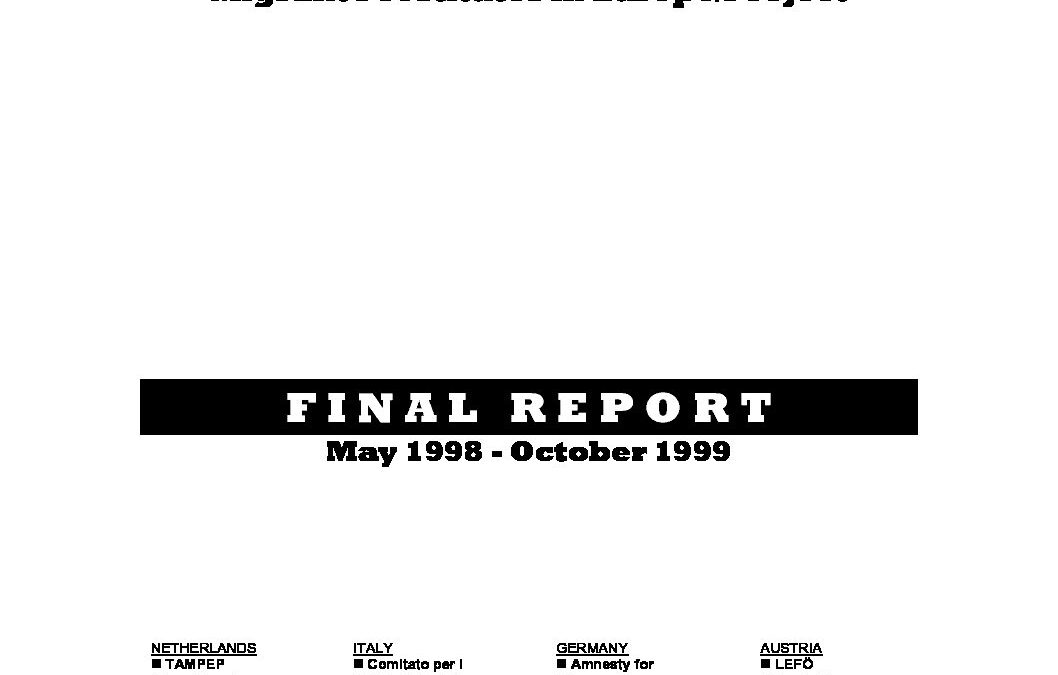 1999: TAMPEP IV Final Report
