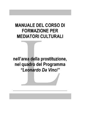 2000: Manuale del Corso di Formazione per Mediatori Culturali (Italian)