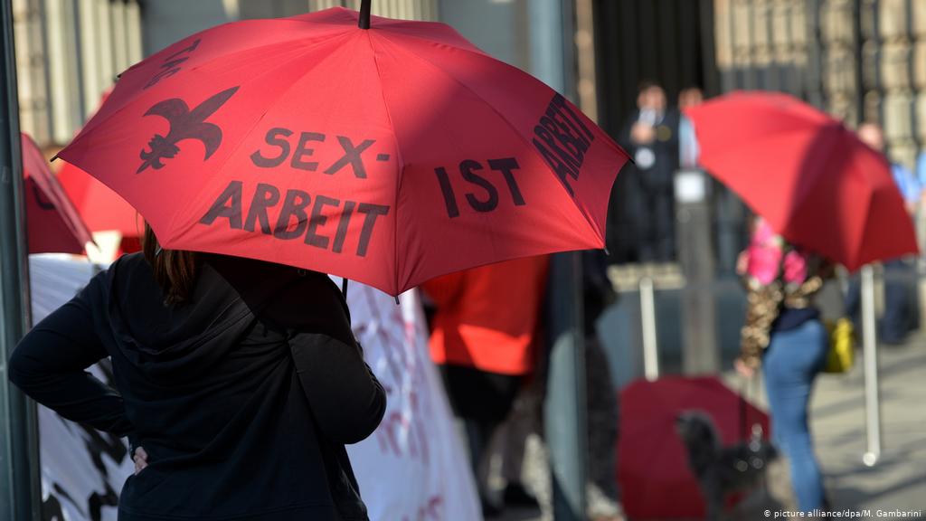 Demonstrators protest against the sex purchase prohibition in Hamburg